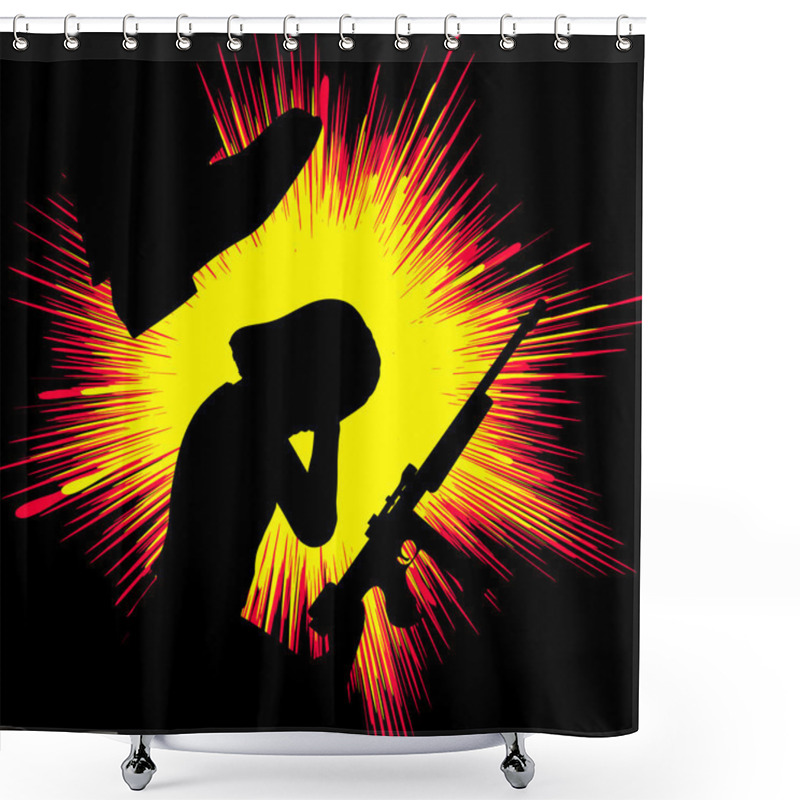 Personality  Traumatised Young Woman Shower Curtains