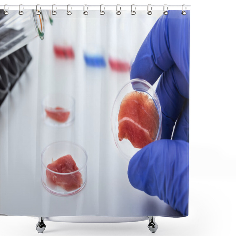 Personality  Meat Cultured In Laboratory Conditions From Stem Cells Shower Curtains