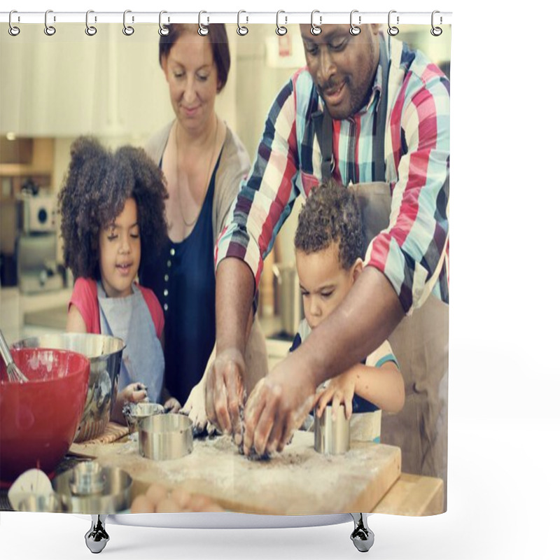 Personality  Family Cooking Together Shower Curtains