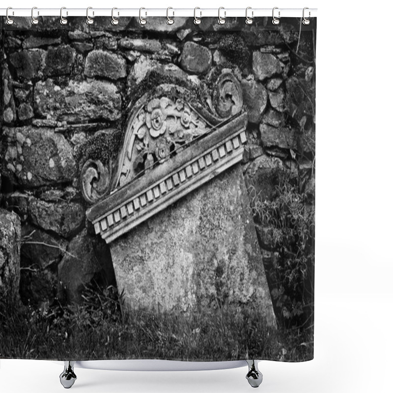 Personality  Grave Stone Shower Curtains