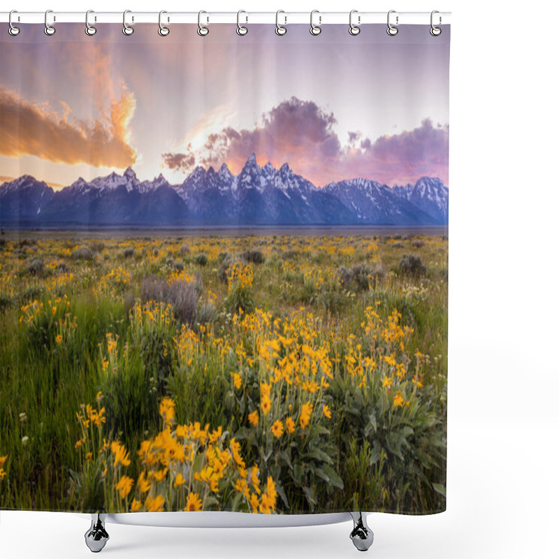 Personality  Flowers Of  Grand Tetons Shower Curtains