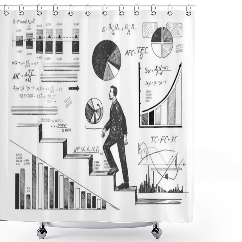 Personality  Business Growth, Success And Progress Shower Curtains