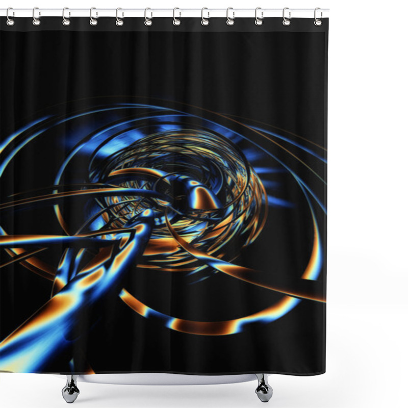 Personality  3d Abstract Futuristic Background Shower Curtains