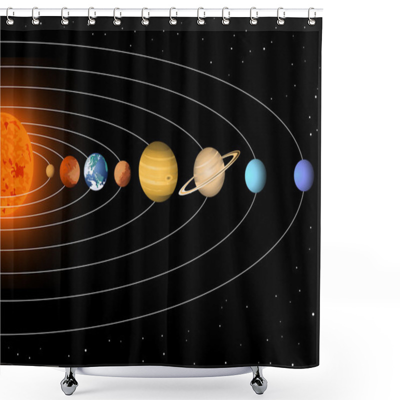 Personality  Solar System Shower Curtains