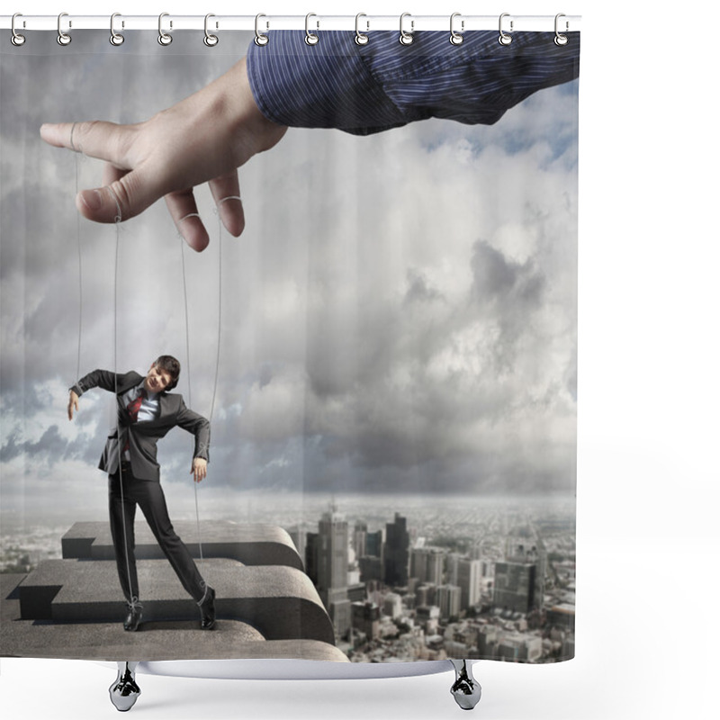 Personality  Business Man Marionette Shower Curtains