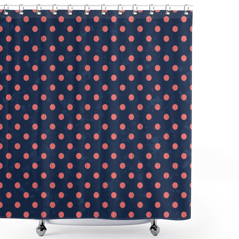 Personality  Red Polka Dots Seamless Texture Pattern Shower Curtains