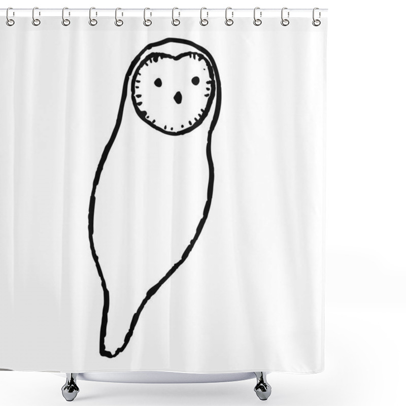 Personality  Cute Hand Drawn Animal In Scandinavian Style. Simple Line Art. Vector Illustration. Shower Curtains