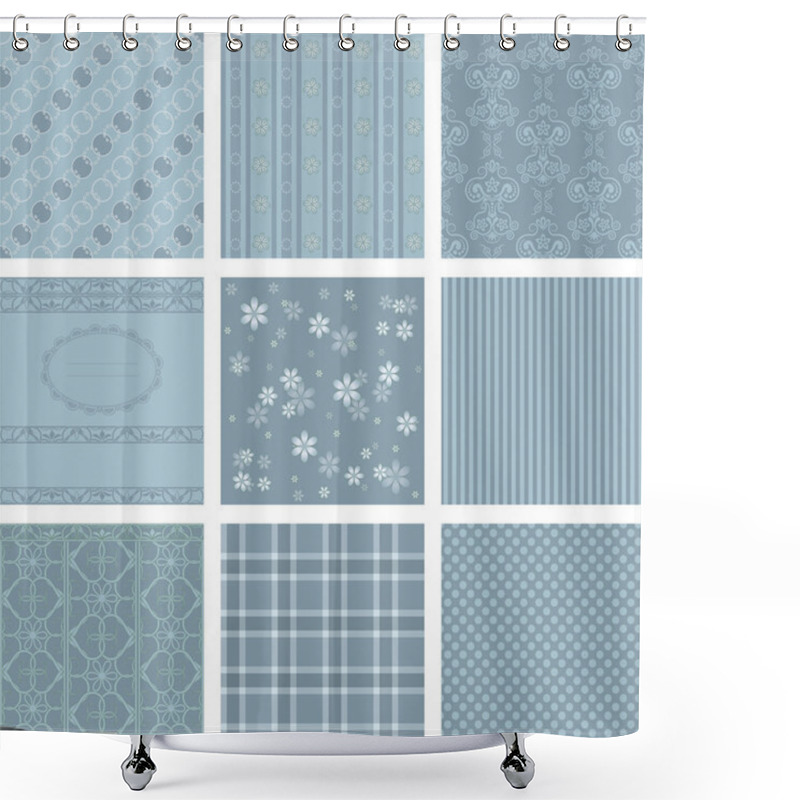 Personality  Vector Scrapbook Set Shower Curtains