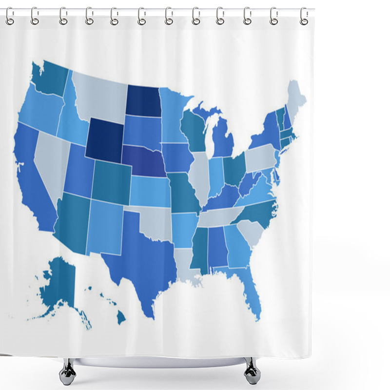 Personality  Unique USA Map Shower Curtains