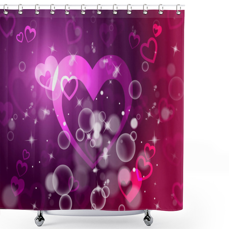 Personality  Hearts Background Shows Passion  Love And Romanc Shower Curtains