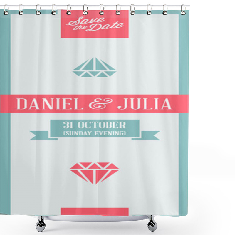 Personality  Design Awesome Wedding Invitation Template Shower Curtains