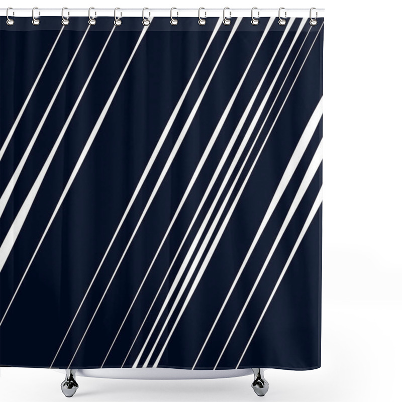 Personality  Slanted, Oblique Dynamic Lines, Stripes Abstract Illustration Shower Curtains