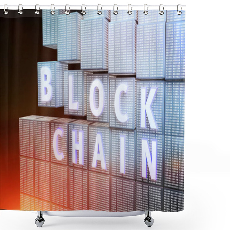 Personality  Blockchain Encryption Concept Shower Curtains