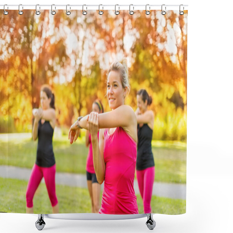 Personality  Happy To Go For A Run With Friends Shower Curtains