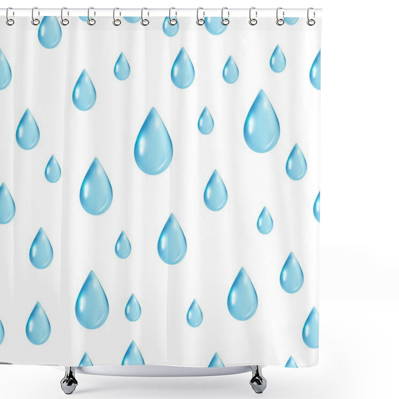 Personality  Raindrops Seamless Shower Curtains