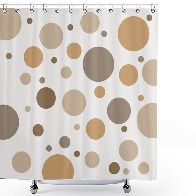 Personality  Abstract Geometric Circles Background, Vector Illustration. Shower Curtains