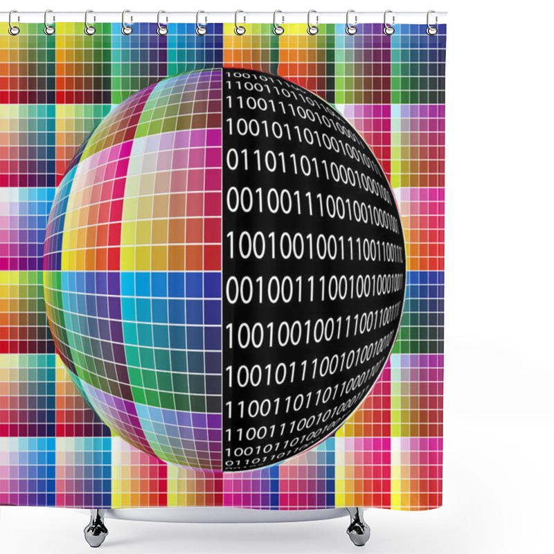 Personality  The World Of Digital Imaging Technology Shower Curtains