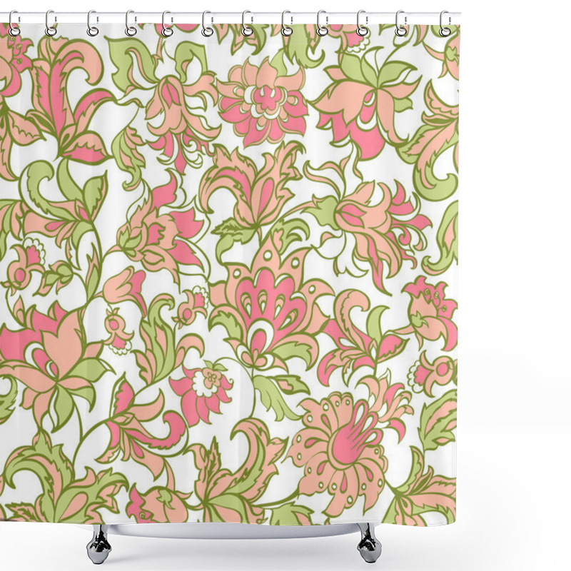 Personality  Floral Seamless Pattern Shower Curtains