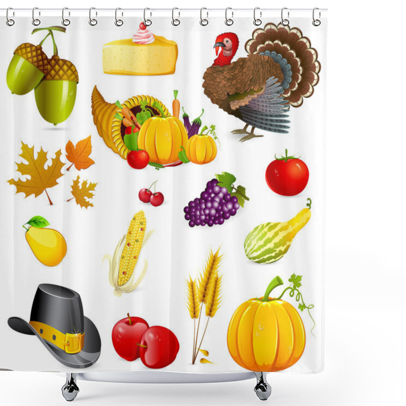 Personality  Thanksgiving Shower Curtains