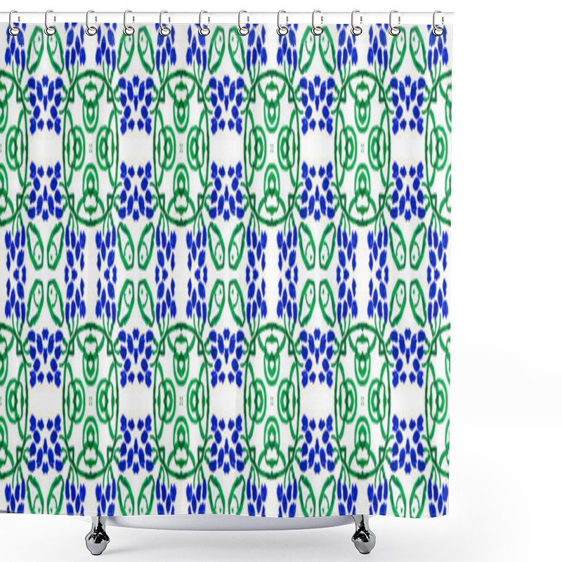 Personality  Vegetable Pattern. Seamless Tekstrura. Ethnic Print.  Boho Style.  Hippie Fabric. Modern Background. Folk Design.  Shower Curtains