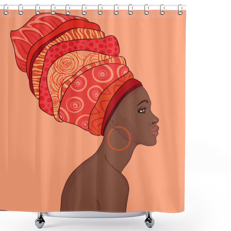 Personality  African Woman In Turban Shower Curtains