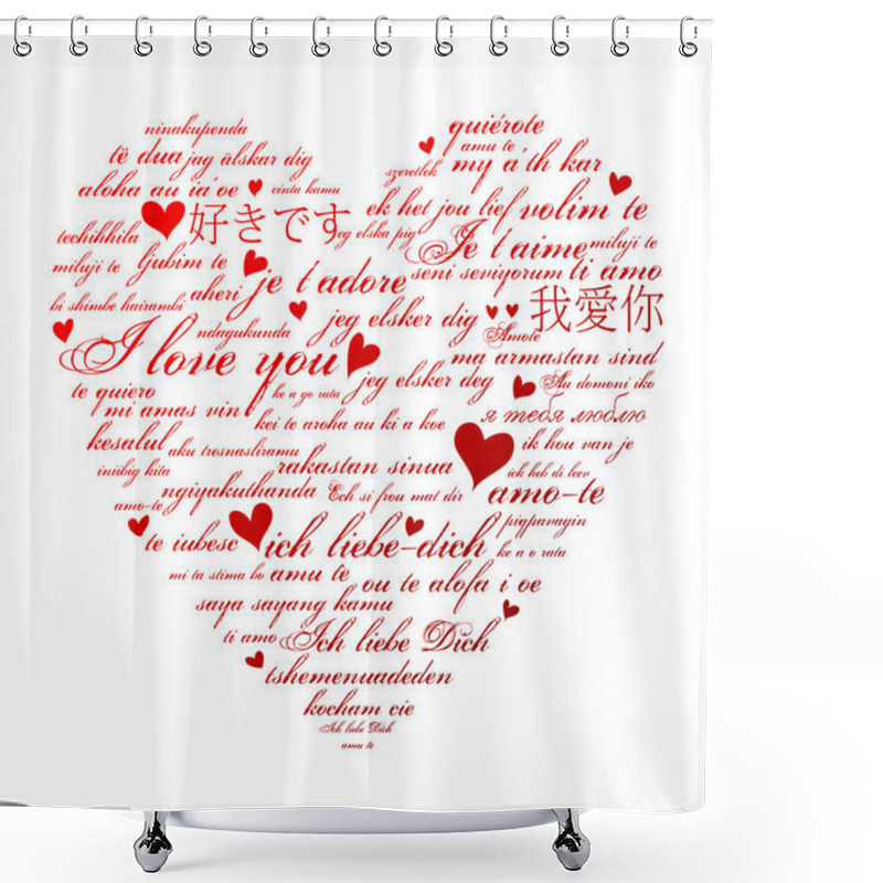 Personality  Love You Languages Shower Curtains