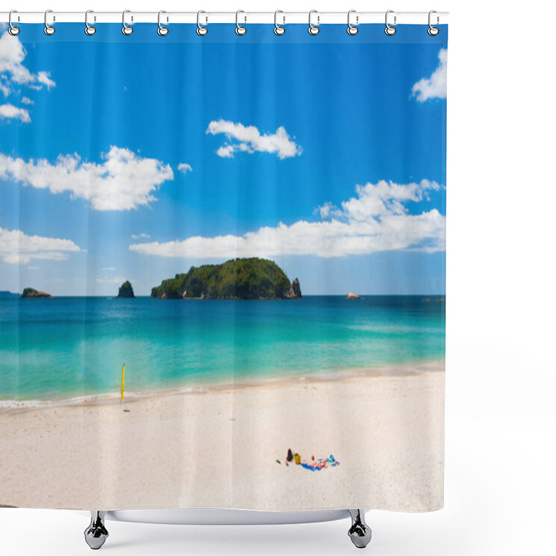 Personality  Hahei Beach At Coromandel Peninsula On New Zealand Shower Curtains