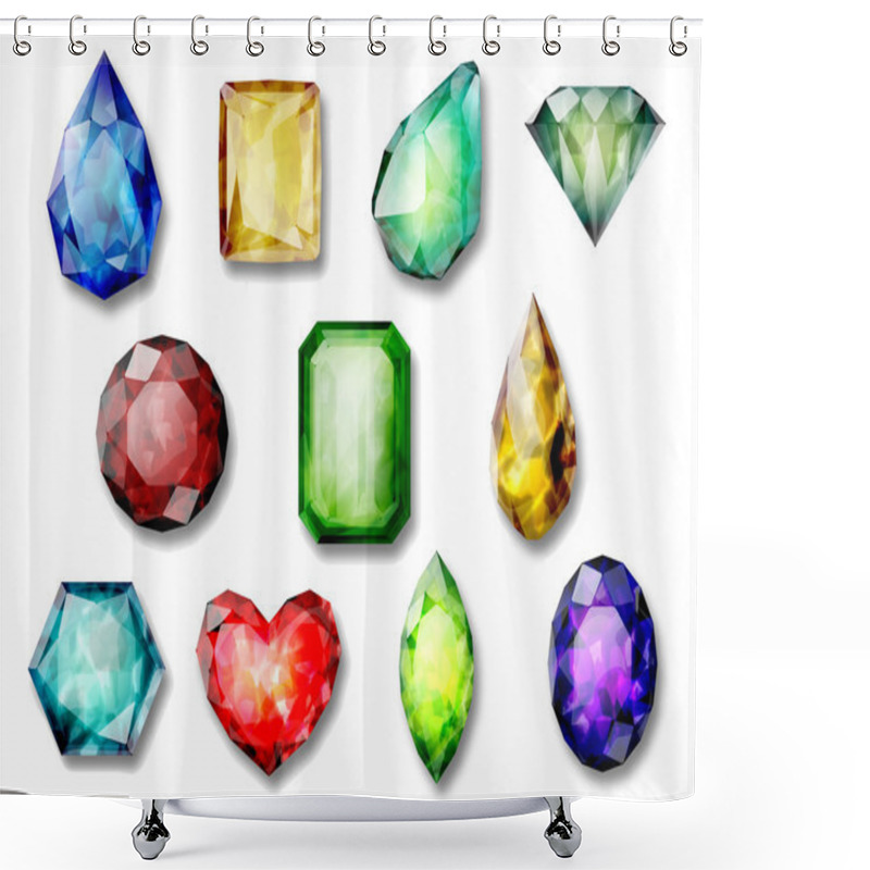 Personality  Precious Stones Shower Curtains