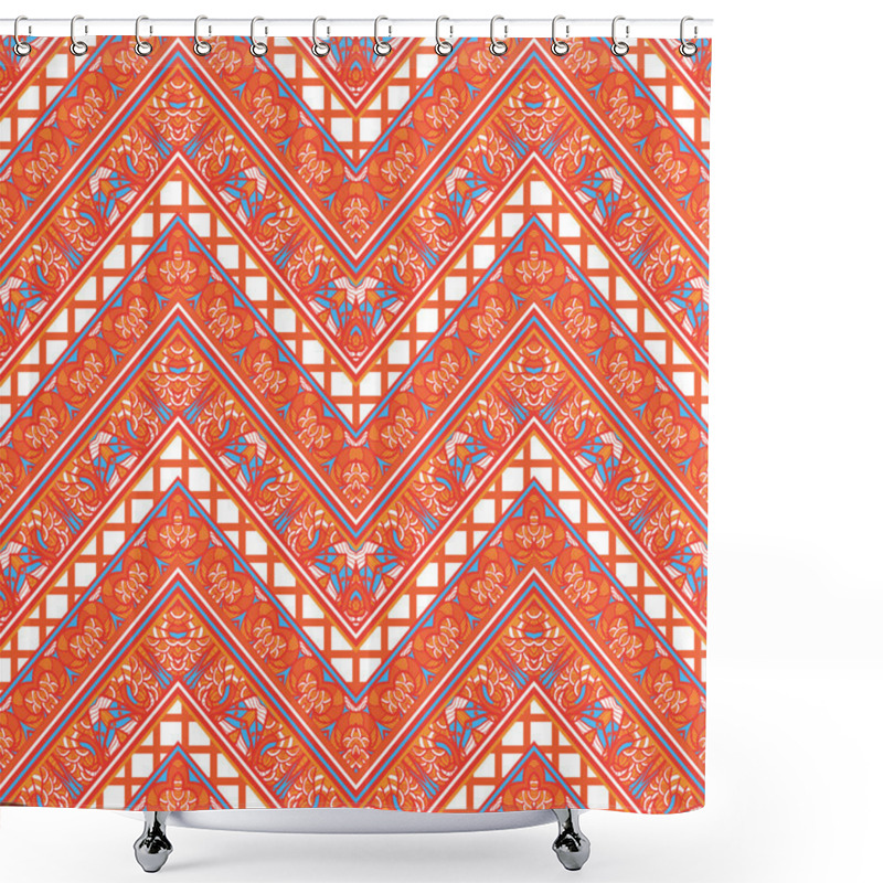 Personality  Ethnic Zigzag Pattern Shower Curtains