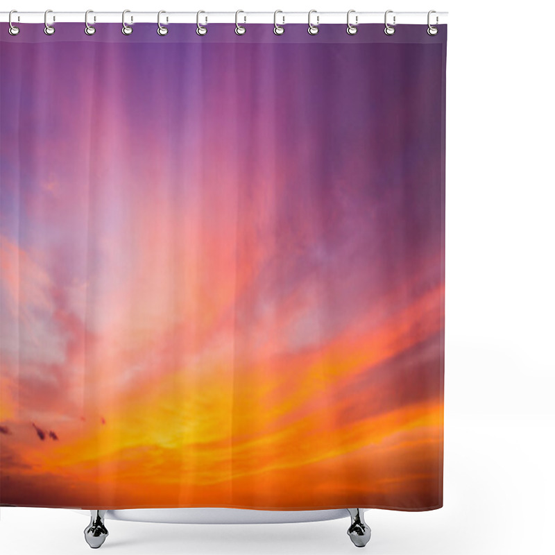 Personality  After Sunset Sky. The Magnificent Sky And Clouds In Last Beams Of The Sun. Shower Curtains