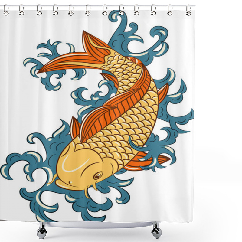 Personality  Japanese Style Koi (carp Fish) Shower Curtains