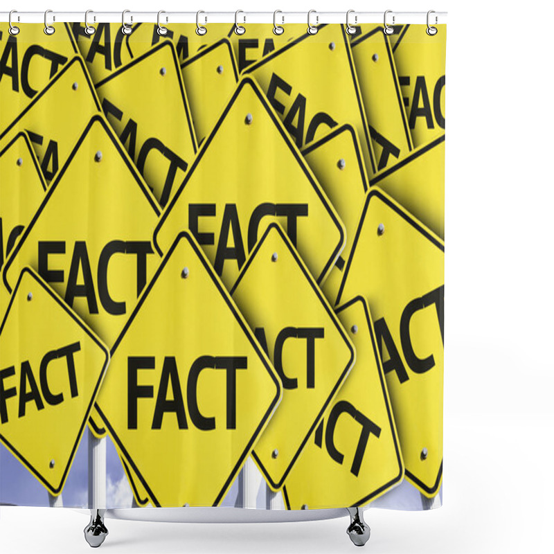 Personality  Fact Written On Multiple Road Sign Shower Curtains