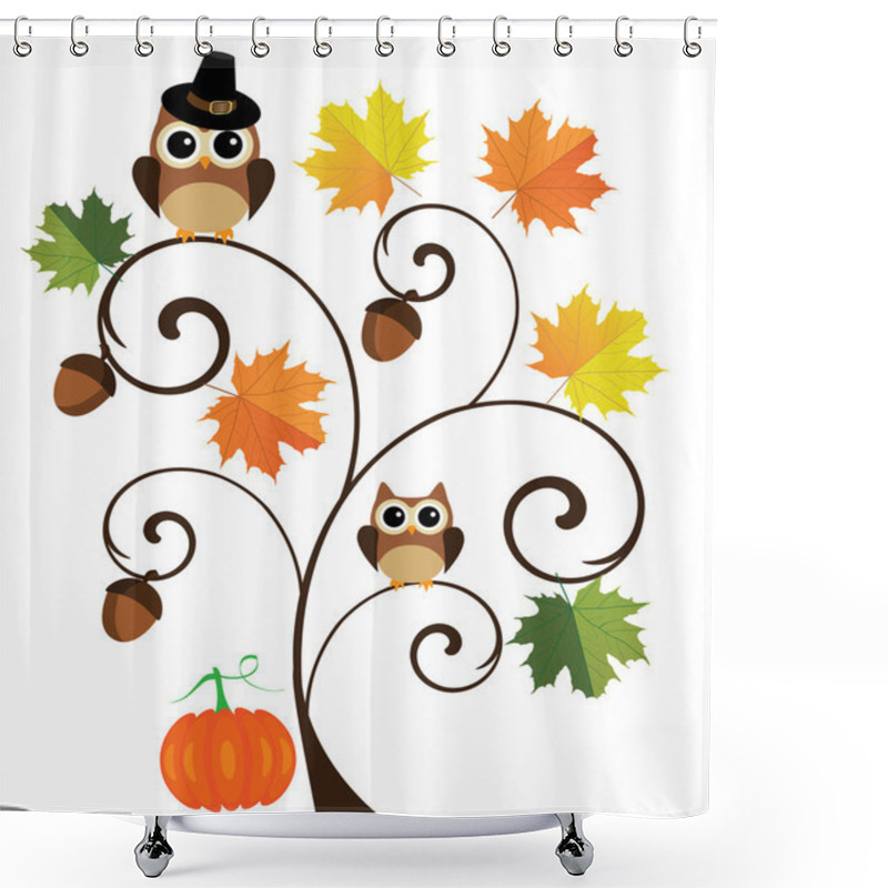 Personality  Thanksgiving Background Shower Curtains