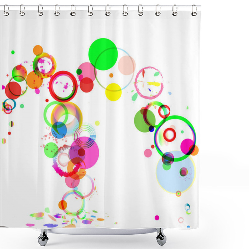 Personality  Circle Background Shower Curtains