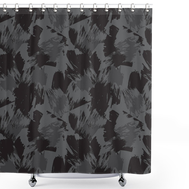 Personality  Abstract Brush Strokes Seamless Pattern Shower Curtains