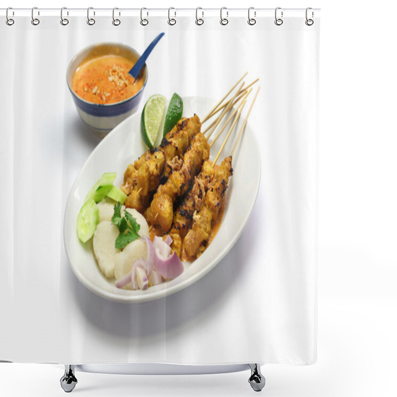 Personality  Chicken Satay, Indonesian Cuisine Shower Curtains