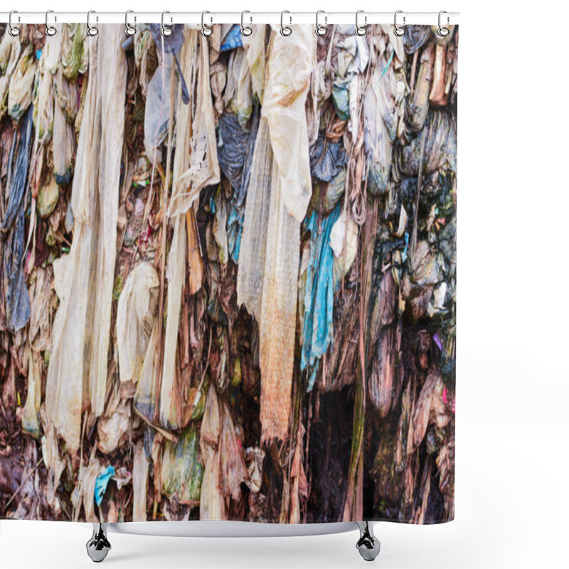 Personality  Old Cloth Waste And Plastic That Are Difficult To Degrade Are A Problem In The Waste Management Area. Shower Curtains