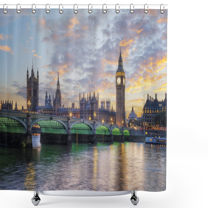 Personality  The Palace Of Westminster In London City, United Kingdom Shower Curtains