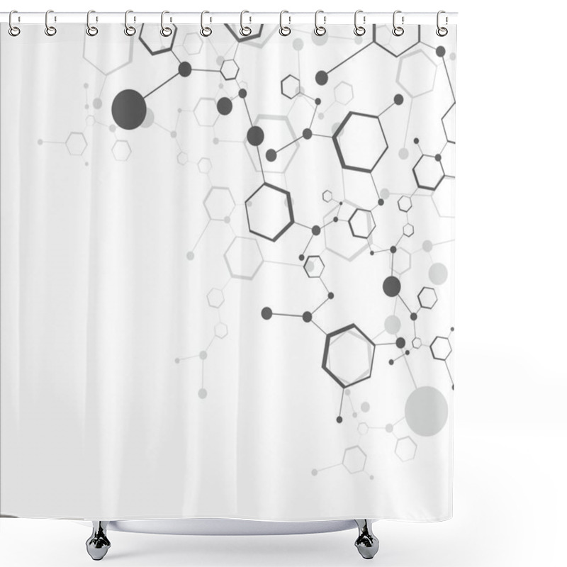 Personality  Molecule Background Shower Curtains