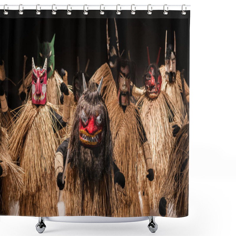 Personality  JAN 22, 2014 Akita, Japan : Namahage Mask, Traditional Giant Mask - Ancient Culture Of Akita Perfecture, Tohoku, Japan Shower Curtains