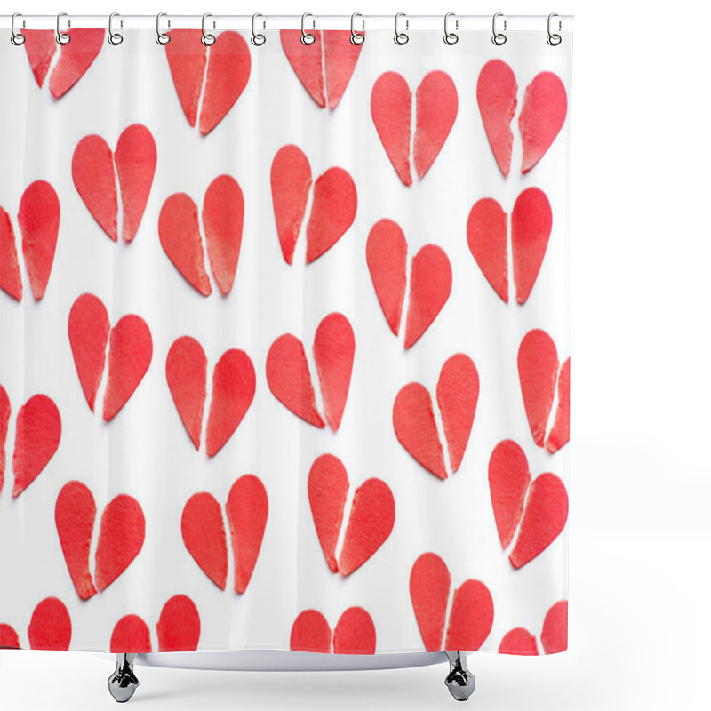 Personality  Heap Of Red Hearts  Shower Curtains