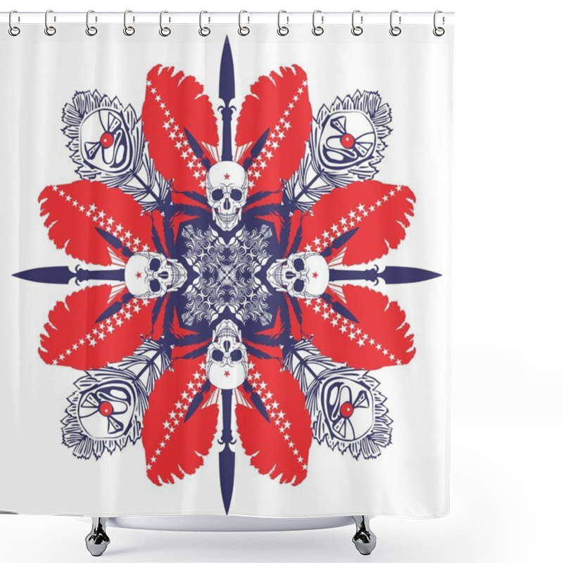 Personality  Unusual Symmetrical Composition With Clowns Shower Curtains