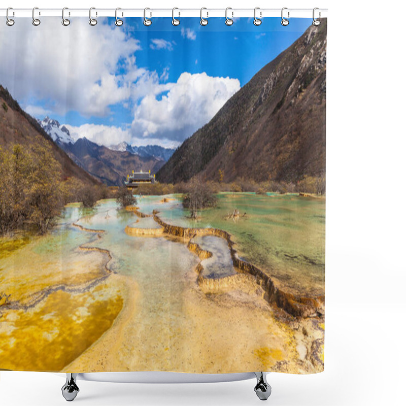 Personality  Stunning View In  Huanglong National Park, Sichuan Province, China Shower Curtains