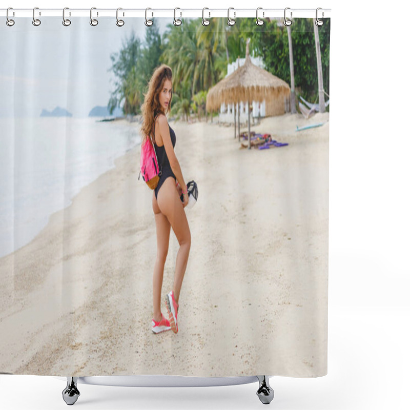 Personality  Beach Shower Curtains