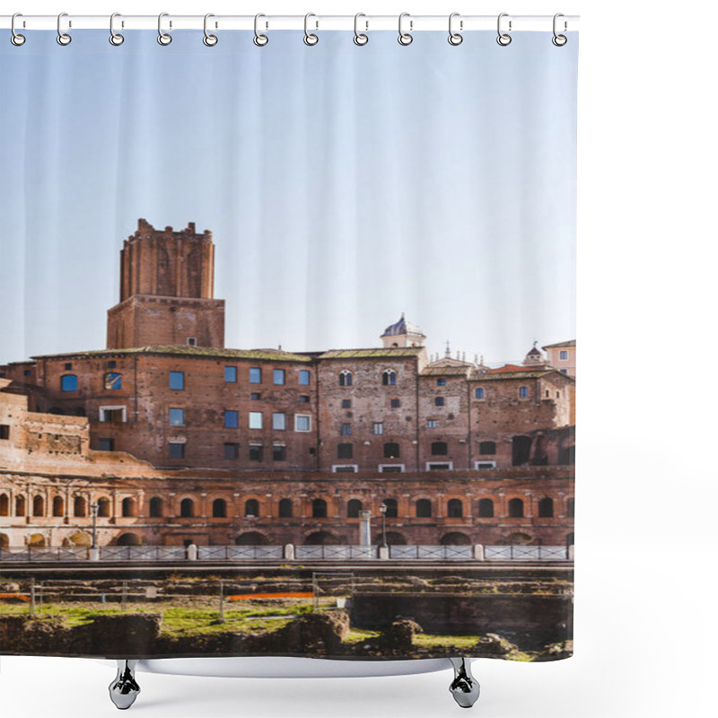 Personality  View On Buildings From Roman Forum Ruins In Rome, Italy Shower Curtains