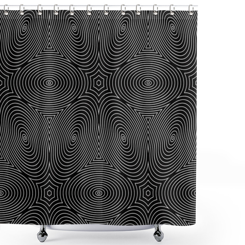 Personality  Background With Geometric Figures Shower Curtains