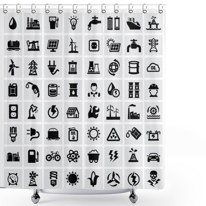 Personality  Energy Icons Shower Curtains