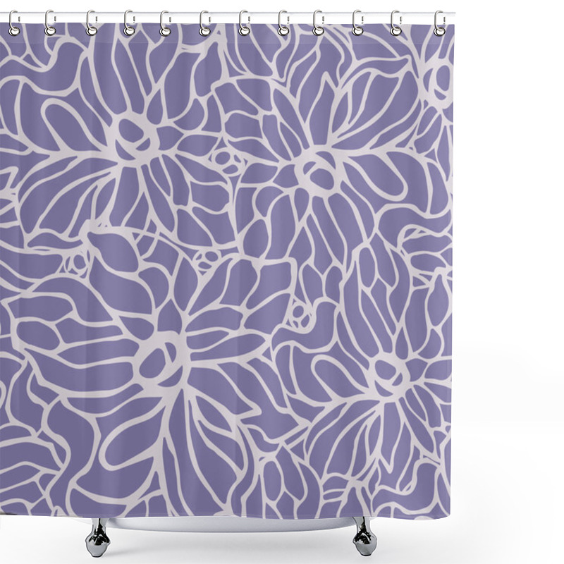 Personality  Lavender Flowers Background Shower Curtains