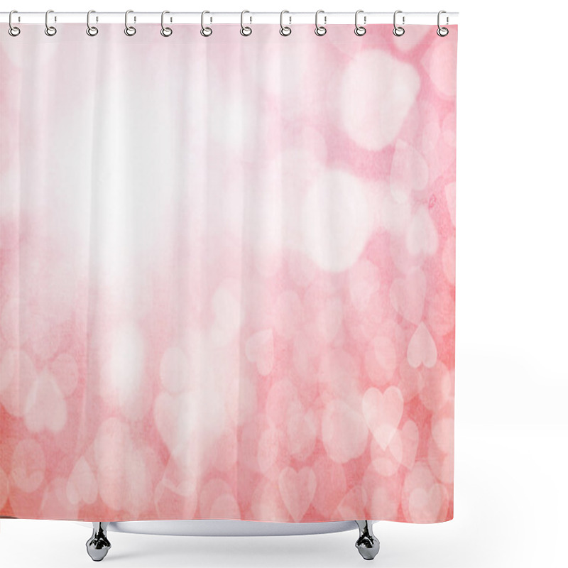 Personality  Valentine's Day Red Hearts Background Shower Curtains