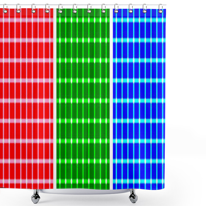 Personality  RGB Optical Illusions Shower Curtains